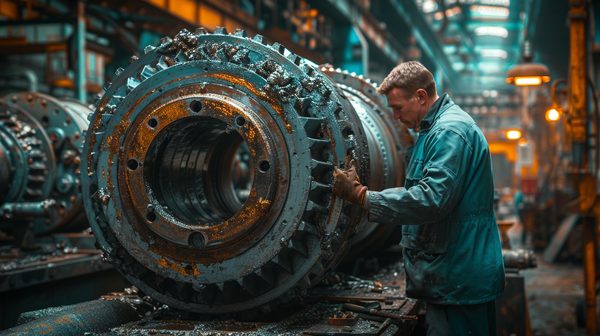 Réparation d'axe sur site par metalock engineering